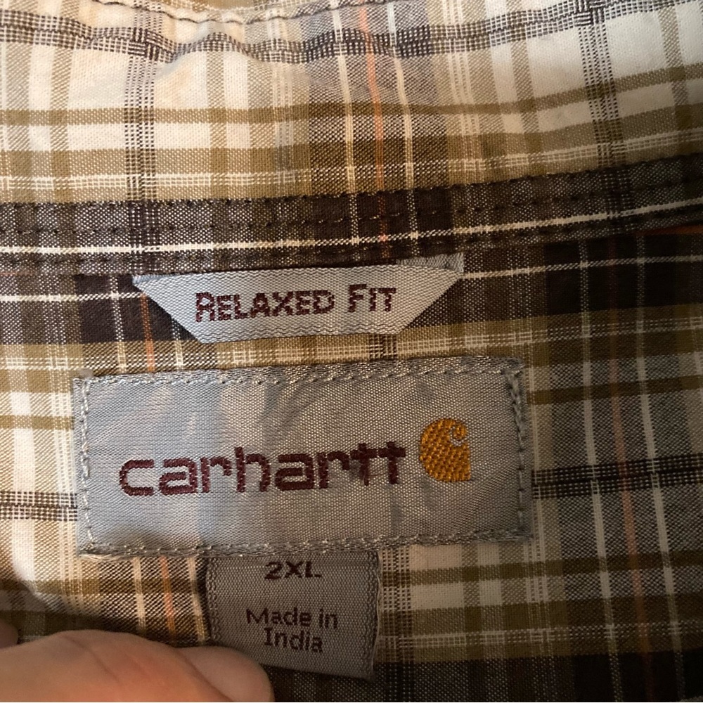 Carhartt Plaid Short Sleeve Shirt men’s size 2XL - Picture 8 of 8